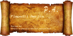Pimpedli Amrita névjegykártya